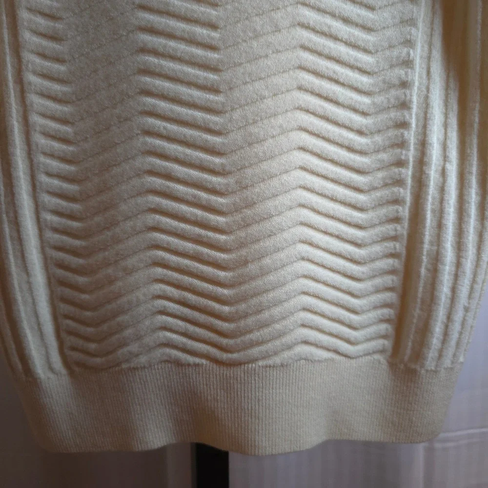 Theory Hannalor Wool Rib Sweater Petite P Cream Quiet Luxury Minimalist‎